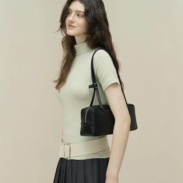 Túi Đeo Vai Nữ Stand Oil More Baguette Shoulder Bag Màu Đen - Túi xách - Vua Hàng Hiệu