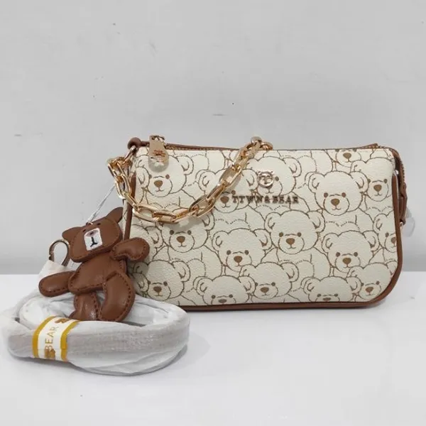 Túi Đeo Vai Nữ TTWN BEAR TN2934-67450 Màu Be Viền Nâu