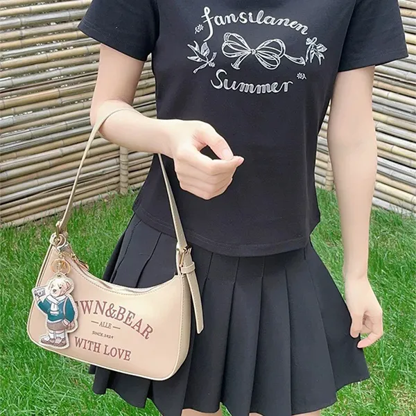 Túi Đeo Vai Nữ TTWN BEAR TN3754 Màu Trà Sữa