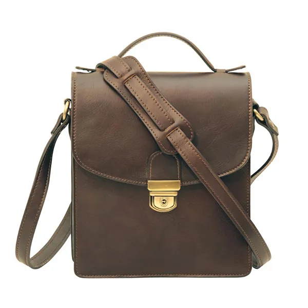 Túi Đeo Chéo Old Angler Classica II Leather Satchel 079689TM - 89TM Màu Nâu