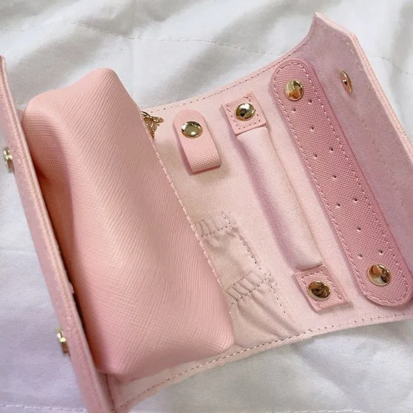Túi Đựng Đồ Trang Sức Pandora Jewelry Storage Box And Storage Bag Màu Hồng