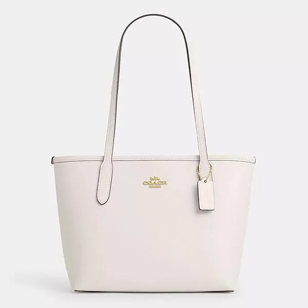 Túi Tote Nữ Coach Small City Tote Bag CT859 Màu Trắng Kem - Túi xách - Vua Hàng Hiệu