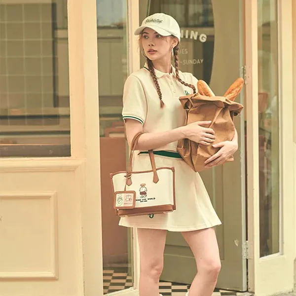 Túi Tote Nữ TTWN BEAR TN3432-10040 Màu Be Nâu Size M