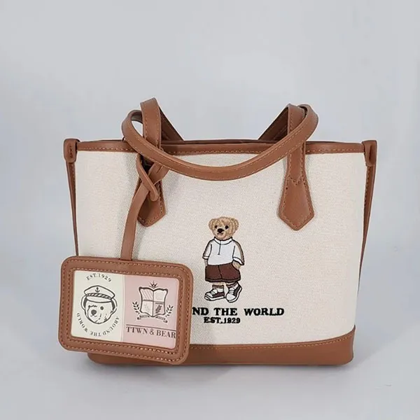 Túi Tote Nữ TTWN BEAR TN3432-10040 Màu Be Nâu Size M