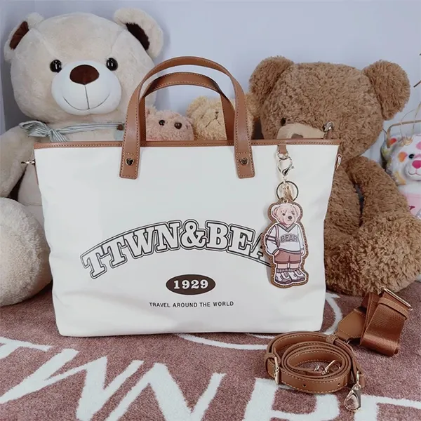 Túi Tote Nữ TTWN BEAR TN3720 TN3720-10040 Màu Be Phối Nâu