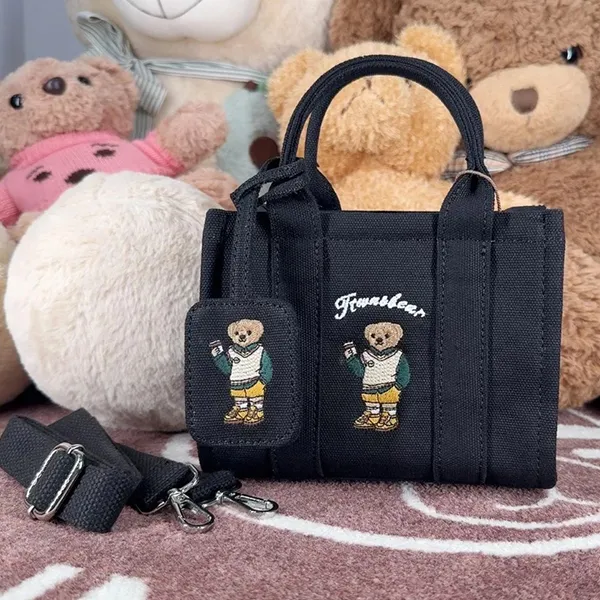 Túi Tote Nữ TTWN BEAR TN3548-10010 Màu Đen Size M - Túi xách - Vua Hàng Hiệu
