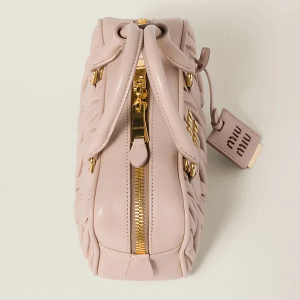 Túi Xách Nữ Miu Miu Arcadie Matelassé Nappa Leather Bag Màu Hồng Nude - Túi xách - Vua Hàng Hiệu