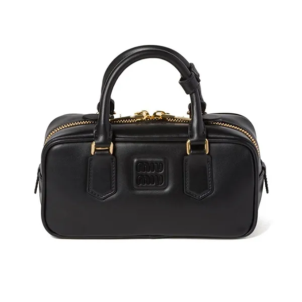 Túi Xách Nữ Miu Miu S Ampio Arcadie Leather Bag Màu Đen - Túi xách - Vua Hàng Hiệu