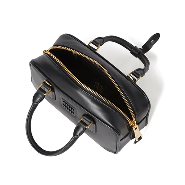 Túi Xách Nữ Miu Miu S Ampio Arcadie Leather Bag Màu Đen - Túi xách - Vua Hàng Hiệu
