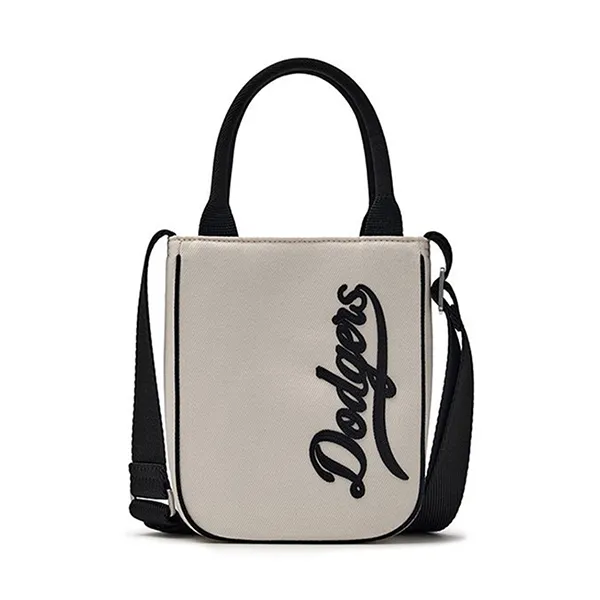 Túi Xách Nữ MLB Varsity Cursive Denim Mini Cross Bag Los Angeles Dodgers 3ACRS104N-07CRD Màu Kem