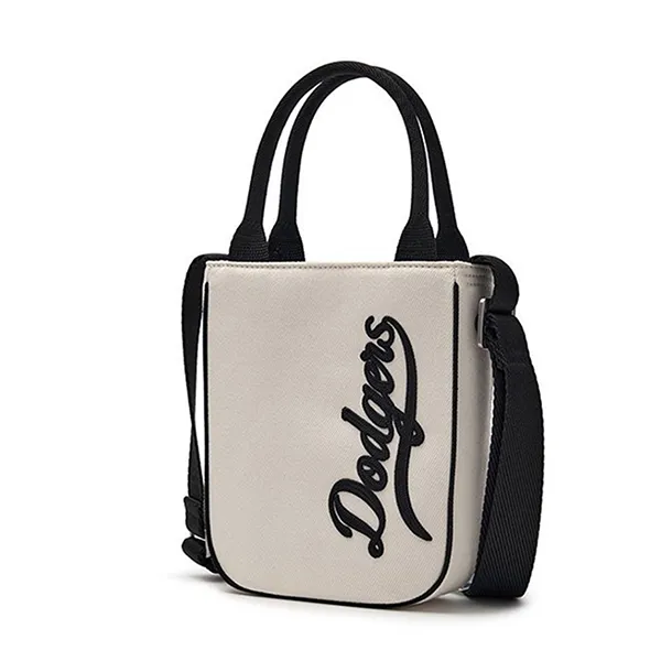 Túi Xách Nữ MLB Varsity Cursive Denim Mini Cross Bag Los Angeles Dodgers 3ACRS104N-07CRD Màu Kem