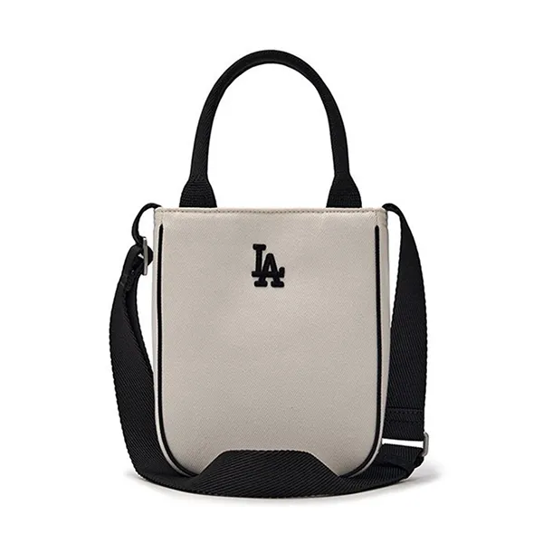 Túi Xách Nữ MLB Varsity Cursive Denim Mini Cross Bag Los Angeles Dodgers 3ACRS104N-07CRD Màu Kem