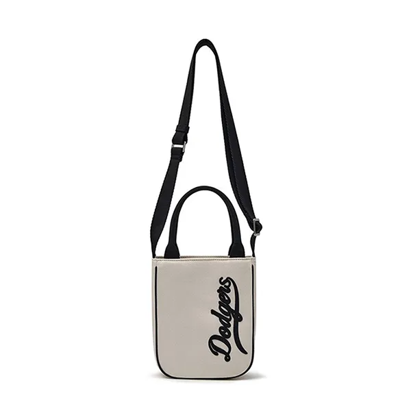 Túi Xách Nữ MLB Varsity Cursive Denim Mini Cross Bag Los Angeles Dodgers 3ACRS104N-07CRD Màu Kem