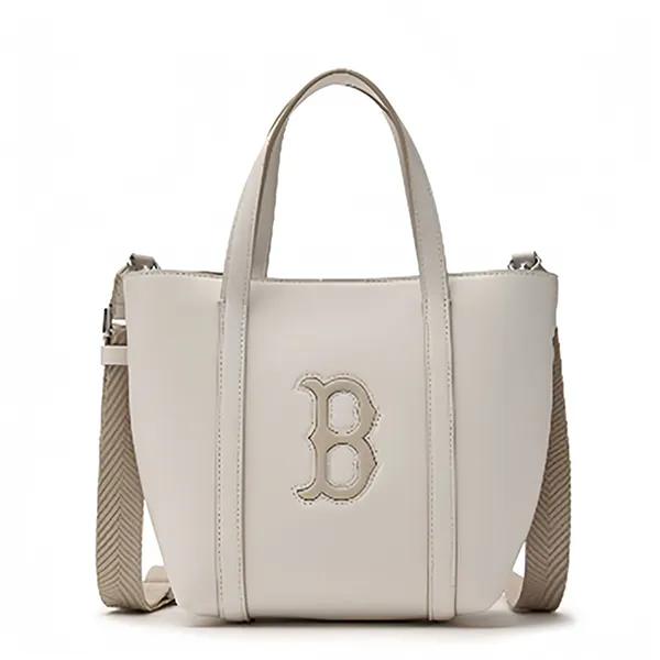 Túi Xách Tay MLB Basic PU Window Tote Boston 3AORS884N-43CRD Màu Be - Túi xách - Vua Hàng Hiệu