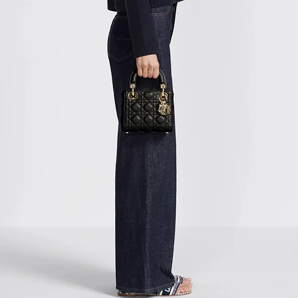Túi Xách Tay Nữ Dior Mini Lady Dior Handbag Màu Đen - Túi xách - Vua Hàng Hiệu