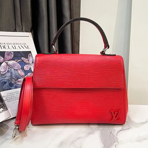Túi Xách Tay Nữ Louis Vuitton LV Cluny MM Satchel Màu Đỏ