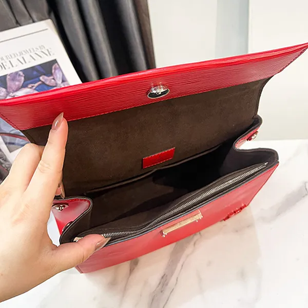 Túi Xách Tay Nữ Louis Vuitton LV Cluny MM Satchel Màu Đỏ