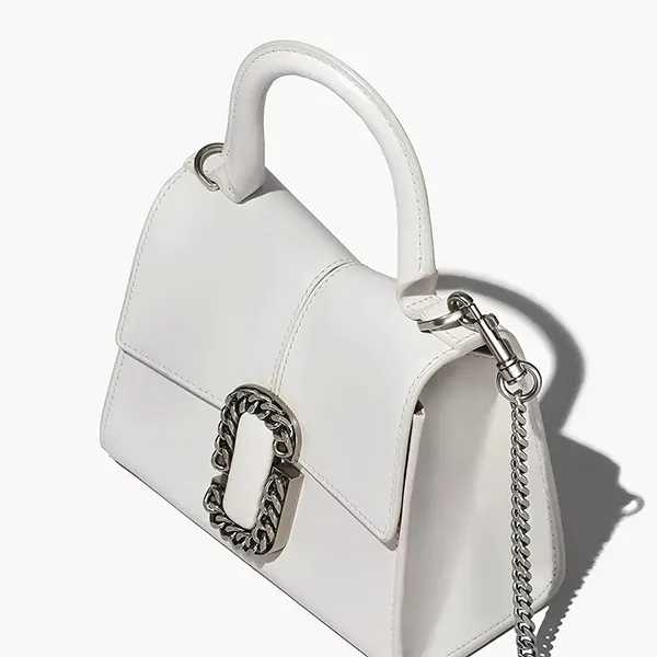 Túi Xách Tay Nữ Marc Jacobs The St. Marc Top Handle Bag 2P3HSC004H01 Màu Trắng