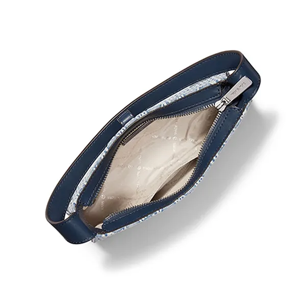 Túi Xách Tay Nữ Michael Kors MK Lyra Cotton Shoulder Bag 35T4S1YC1C Màu Xanh Denim - Túi xách - Vua Hàng Hiệu