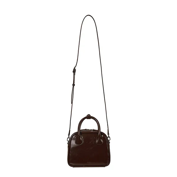 Túi Xách Tay Nữ Stand Oil Momo Bag Mini Maron Màu Nâu Hạt Dẻ