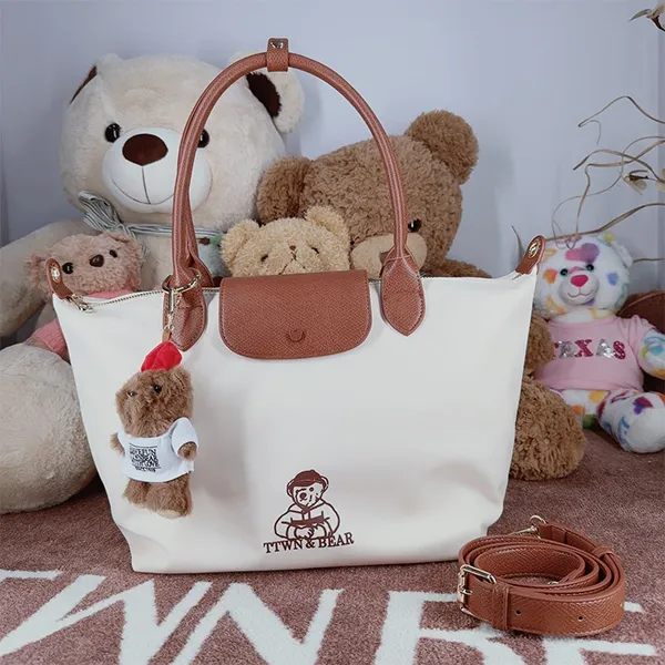 Túi Xách Tay Nữ TTWN BEAR TN3542 TN3542-10040 Màu Be Phối Nâu Size L