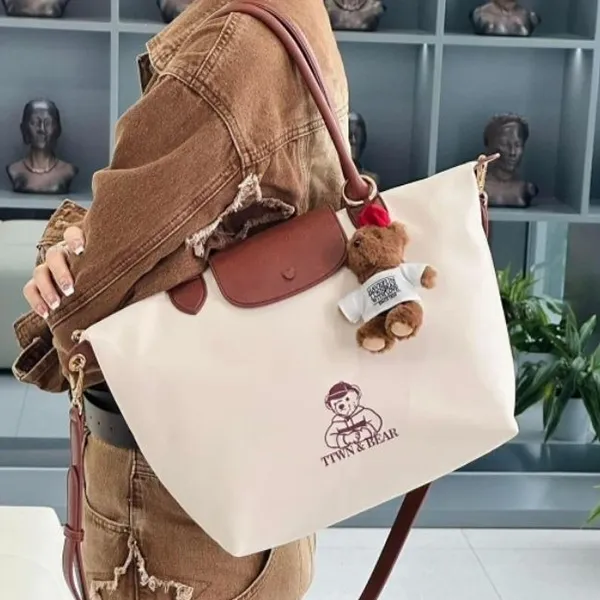 Túi Xách Tay Nữ TTWN BEAR TN3542 TN3542-10040 Màu Be Phối Nâu Size L