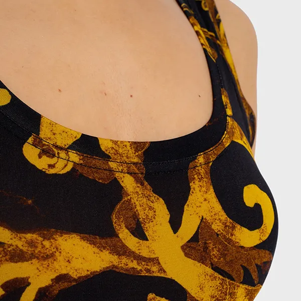 Váy Body Nữ Versace Jeans Couture Dress 76HAO9B6 JS291 G89 Màu Đen/Vàng Size 40 - Thời trang - Vua Hàng Hiệu