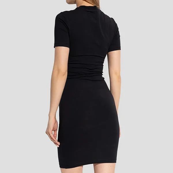Váy Nữ Versace Jeans Couture Black With Logo Printed 77HAOE05CJ02EG89 Màu Đen Size M