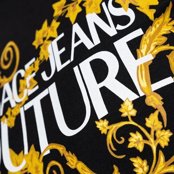 Váy Nữ Versace Jeans Couture Black With Logo Printed 77HAOE05CJ02EG89 Màu Đen Size M