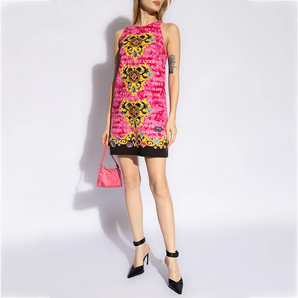 Váy Suông Versace Jeans Couture Pink Denim Dress 76HAO99P ES107L54 G49 Màu Hồng Họa Tiết Size 38 - Thời trang - Vua Hàng Hiệu