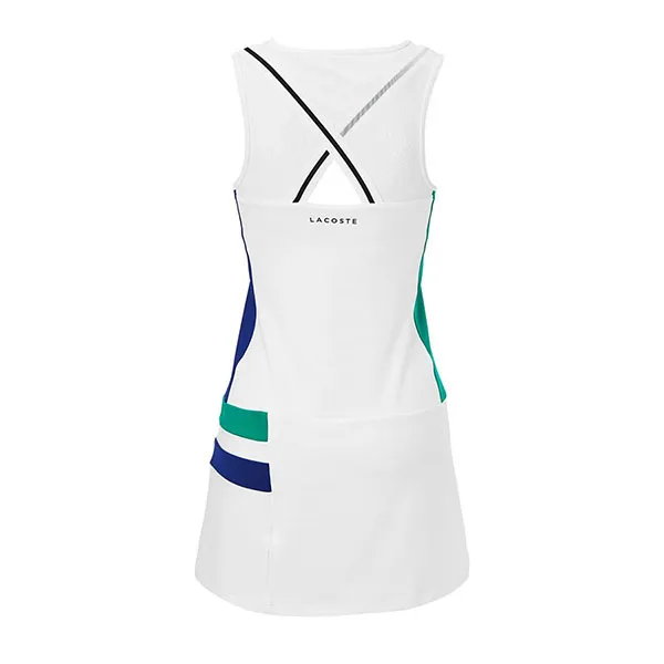 Váy Pickleball/Tennis Nữ Lacoste Women's Sport Stretch Dress Pickleball EF2130 Màu Trắng Size 34 - Pickleball - Vua Hàng Hiệu