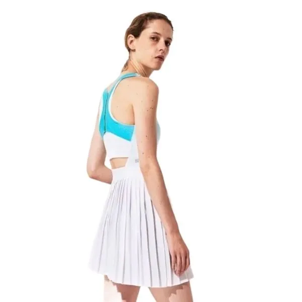 Váy Thể Thao Lacoste Pickleball Sport Roland Garros Asymmetrical Dress Màu Trắng - Xanh - Pickleball - Vua Hàng Hiệu