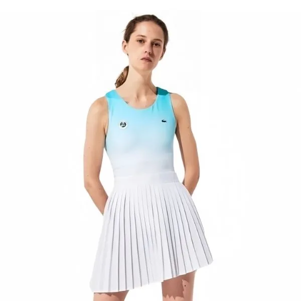 Váy Thể Thao Lacoste Pickleball Sport Roland Garros Asymmetrical Dress Màu Trắng - Xanh - Pickleball - Vua Hàng Hiệu