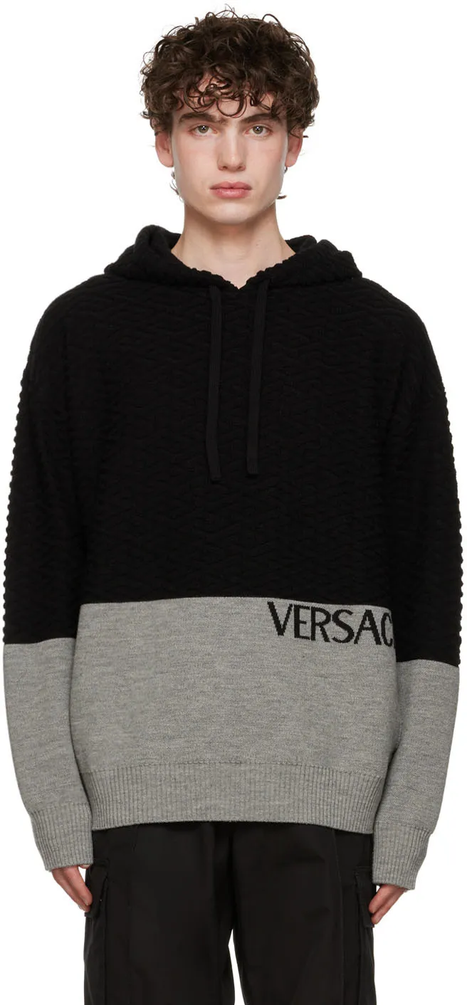 Áo Hoodie Versace La Greca Jacquard