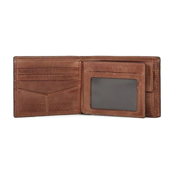 Ví Da Nam Fossil Derrick RFID Large Coin Pocket Bifold ML3687200 Màu Nâu - Túi xách - Vua Hàng Hiệu