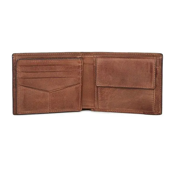 Ví Da Nam Fossil Derrick RFID Large Coin Pocket Bifold ML3687200 Màu Nâu - Túi xách - Vua Hàng Hiệu