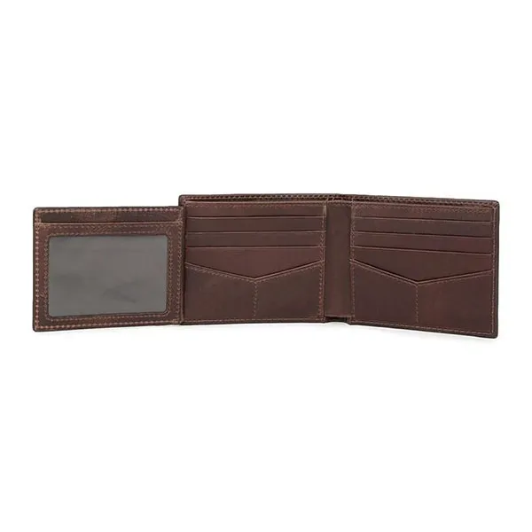 Ví Da Nam Fossil Quinn Large Coin Pocket Bifold ML3681201 Màu Nâu - Túi xách - Vua Hàng Hiệu