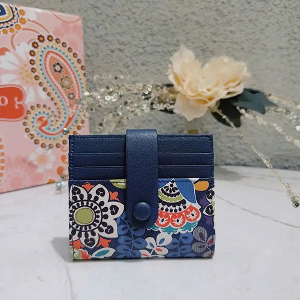 Ví Đựng Thẻ Bấm Cúc Nữ Venuco Card Holder B46W76 Màu Xanh Navy - Túi xách - Vua Hàng Hiệu