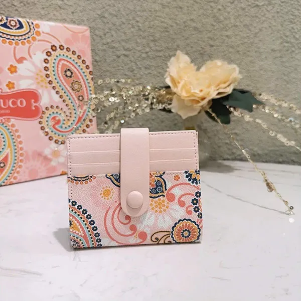 Ví Đựng Thẻ Bấm Cúc Nữ Venuco Card Holder P30W76 Màu Hồng - Túi xách - Vua Hàng Hiệu