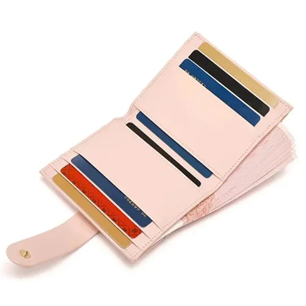 Ví Đựng Thẻ Bấm Cúc Nữ Venuco Card Holder P30W76 Màu Hồng - Túi xách - Vua Hàng Hiệu