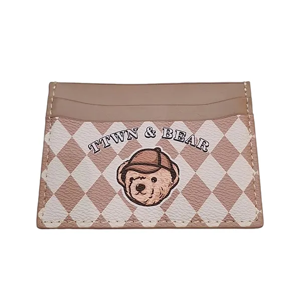 Ví Đựng Thẻ Nữ TTWN BEAR TT2461 Caro Màu Hồng