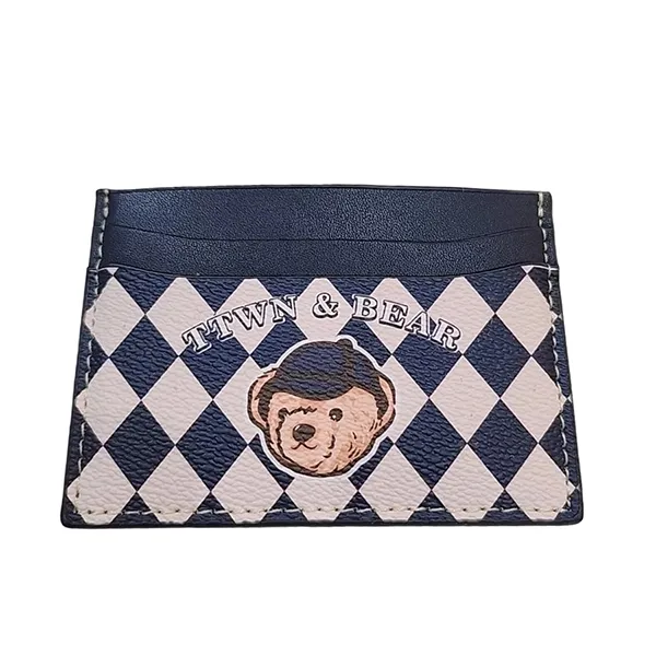 Ví Đựng Thẻ Nữ TTWN BEAR TT2461 Caro Màu Xanh Trắng