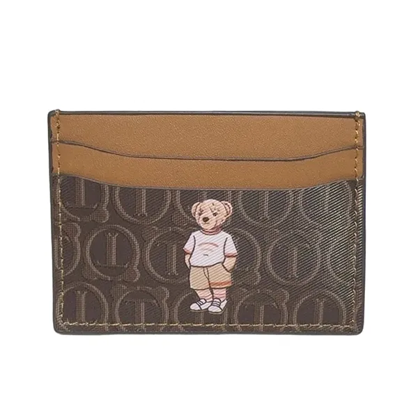 Ví Đựng Thẻ Nữ TTWN BEAR TT2461 Logo Chữ Màu Nâu