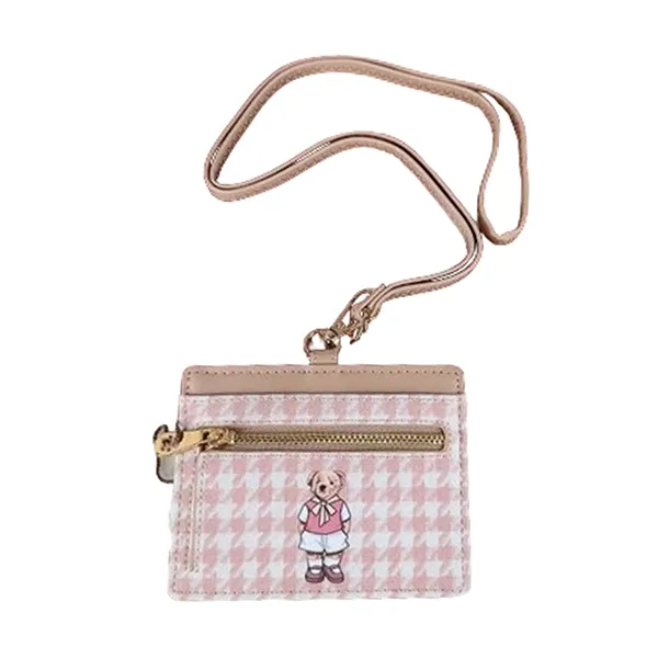 Ví Đựng Thẻ Nữ TTWN BEAR TT2524 Caro Màu Hồng