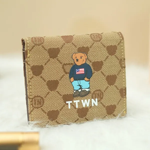 Ví Gập Nữ TTWN BEAR TT-2054-1-F00 Màu Nâu Be Size S