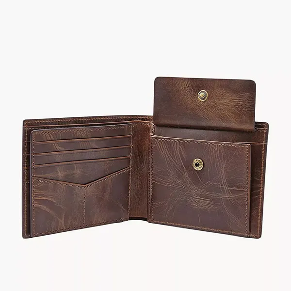 Ví Nam Fossil Rfid Large Coin Pocket Bifold ML3687201 Màu Nâu - Túi xách - Vua Hàng Hiệu