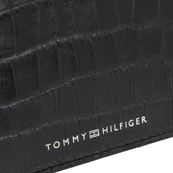Ví Nam Tommy Hilfiger Croco-Print Leather Wallet AM0AM12320_NEBDS Màu Đen - Túi xách - Vua Hàng Hiệu