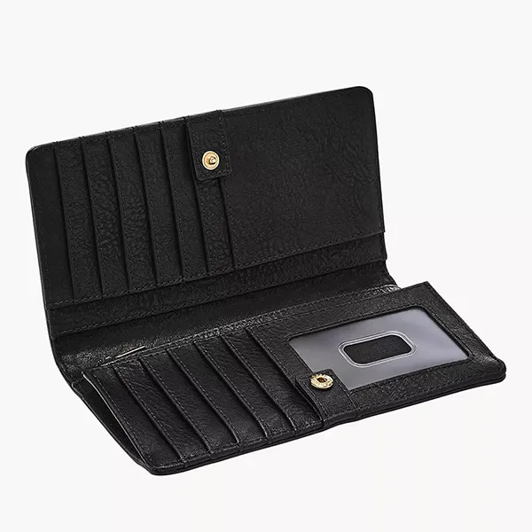 Ví Nữ Fossil Liza Slim Bifold SL7891G001 Màu Đen - Túi xách - Vua Hàng Hiệu