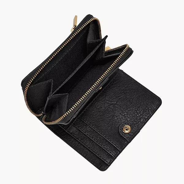 Ví Nữ Fossil Logan Leather RFID Mini Multifunction Wallet SL7923001 Màu Đen