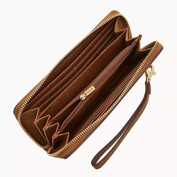 Ví Nữ Fossil Logan Rfid Zip Clutch SL7831216 Màu Nâu - Túi xách - Vua Hàng Hiệu
